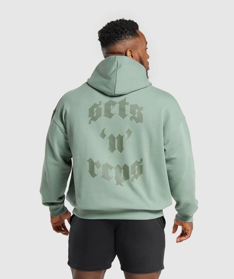 Sets 'N' Reps Hoodie — Dollar Green — vista alternativa