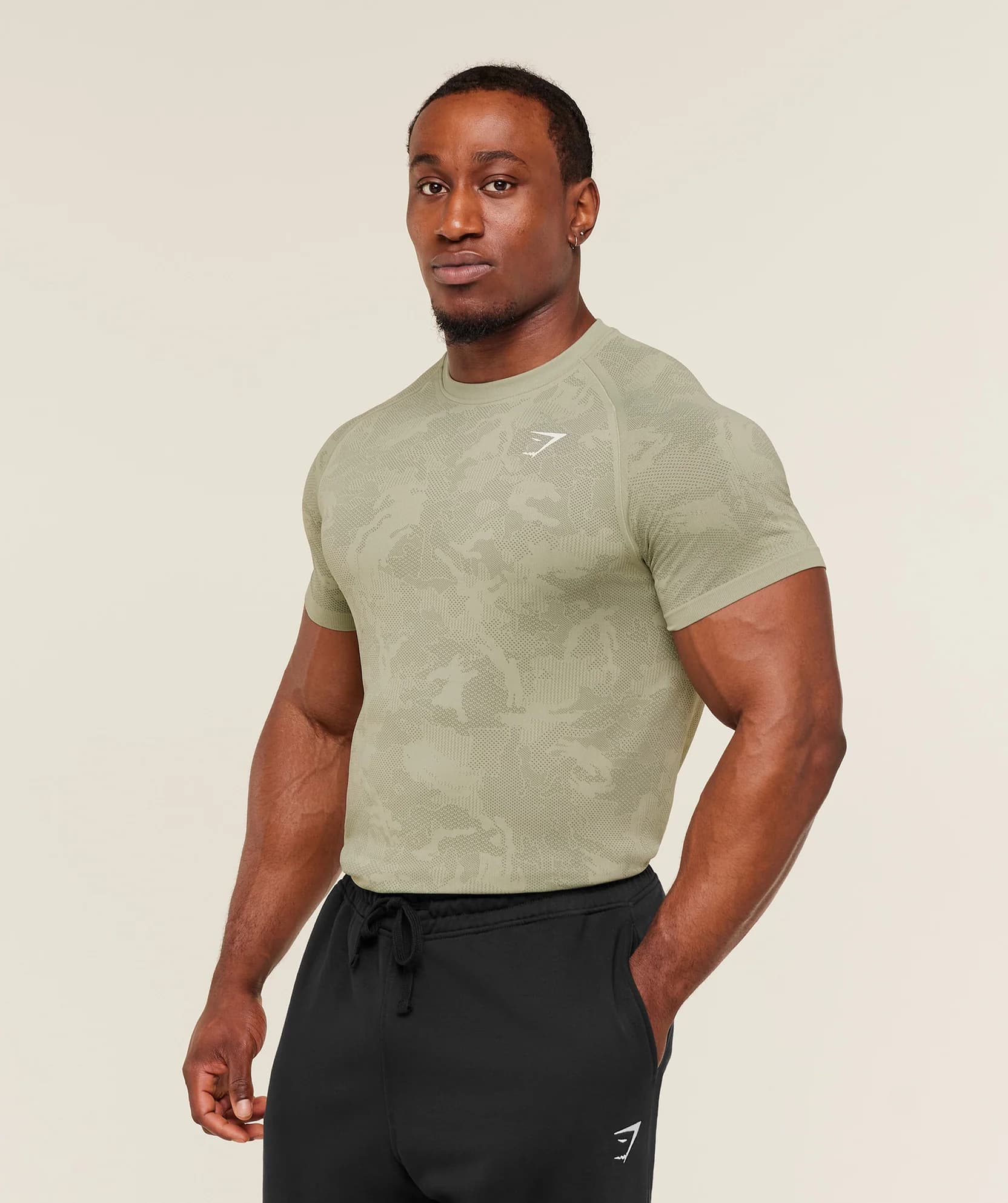 Geo Seamless T-shirt Green — vista alternativa