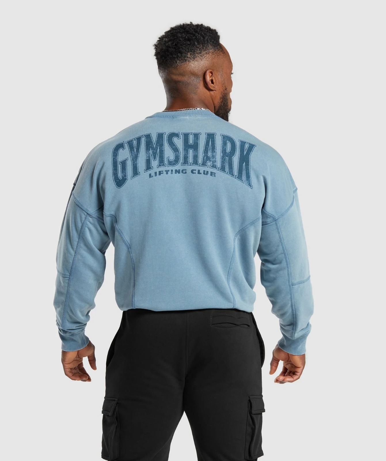 Heritage Washed Crew — Faded Blue vista 3
